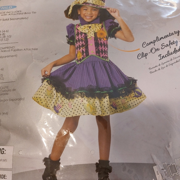 California Costumes Kids Mad Hatter Costume - Purple and Yellow - Picture 6 of 6